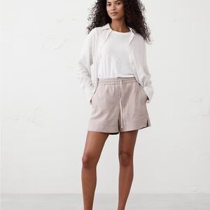 Banana Republic High Waist Tan Linen Shorts